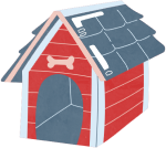 A graphic of a doghouse